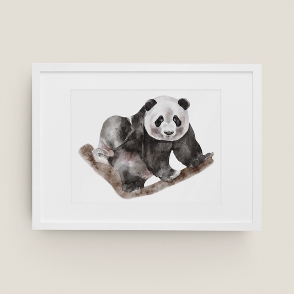Watercolor Panda Portrait Wall Art Print Poster Unframed - Picture 9 of 16